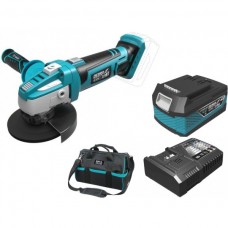 Dedra Set Polizor unghiular 125 mm cu acumulator Li-Ion 18V 4.0Ah incarcator rapid 125W si geanta de transport